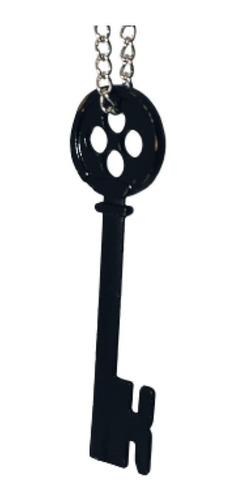 Collar Llave Boton Negra Cosplay Coraline Puerta Secreta En