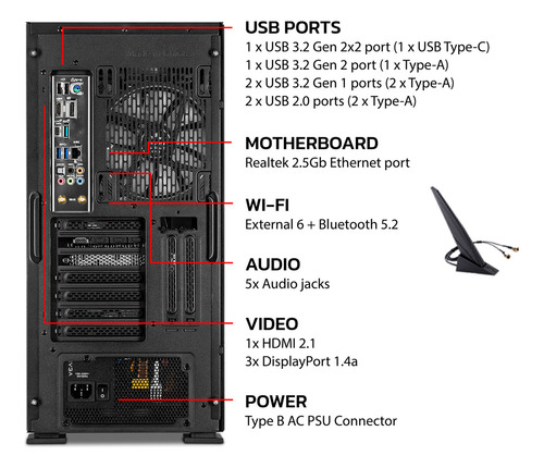 Pc Gamer Yeyian Yari X24, Nvidia Geforce Rtx 3070 Ti 8gb, Intel Core I7-12700kf, 32gb Ddr5 4800mhz, 2tb Hdd + 1tb Nvme Ssd, 850w 80+ Gold, Teclado/mouse