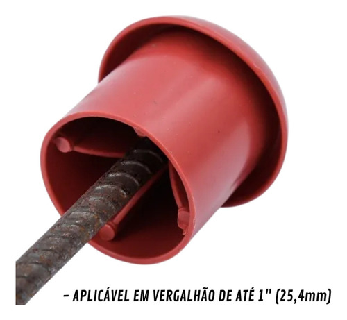 Kit 200 Protetor Ponta Vergalhão Plástica Pa Epi Seguranç