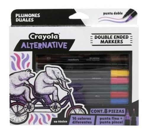 Crayola Alternative 8 Plumones Duales Punta Doble