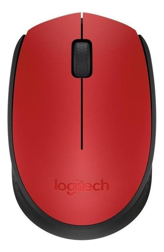 Mouse Inalámbrico Logitech M170 Rojo Y Negro