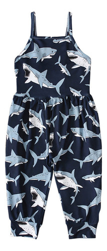 Body Para Niñas, Bonito Vestido Con Estampado De Tiburones C