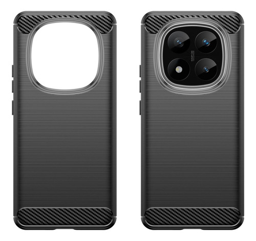 Funda Tpu Carbono Para Xiaomi Redmi Note 14 Pro Plus Negro Note 14 Pro Plus 5g