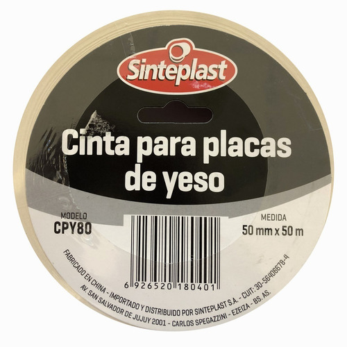 10 Cintas Para Placas De Yeso 50 Mm X 50 M  Sinteplast 