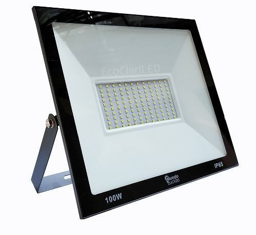 Reflector LED Mundo Lucido NWRF100 100W con luz blanco frío y carcasa negro 85V/265V