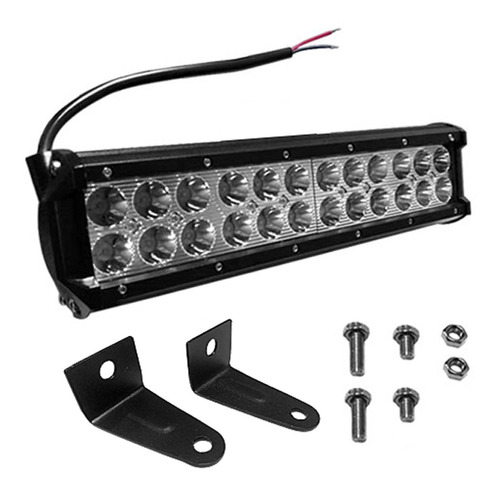 Faro Auxiliar Universal Barra De 24 Leds 72w 30,2 Cm Cristal