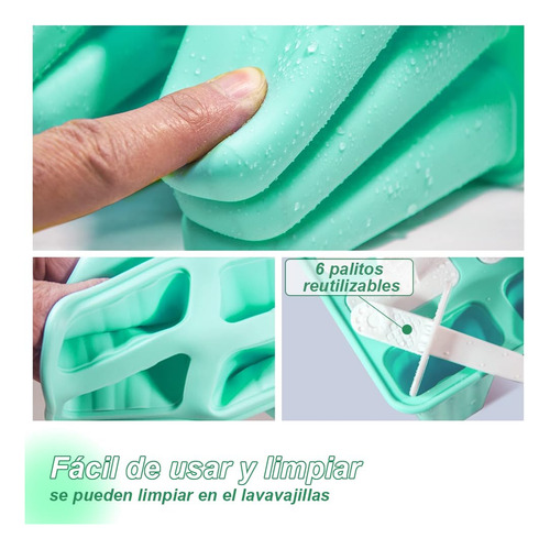 Moldes For Paletas, Moldes Reutilizables For Helado De 6