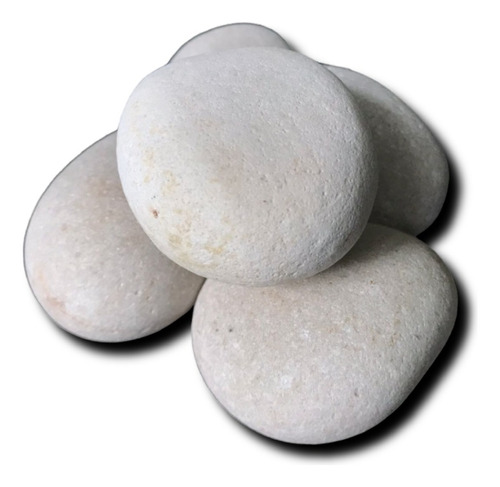 Piedra Canto Rodado Blanca Y Gris En Sacos De 40kg 