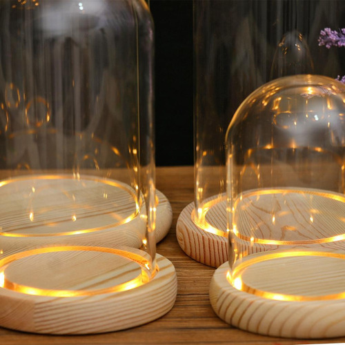 Domos De Exhibición De Vidrio Transparente De 2 Piezas Con