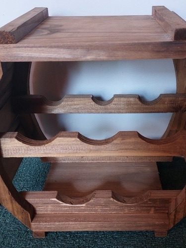 Imagen 4 de 5 de Bodega Cava Barril De Madera Para 5 Vinos