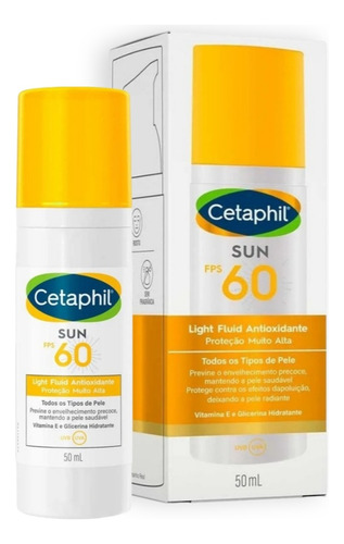 Protetor Solar Light Fluid Facial Cetaphil Sun Fps 60 50ml