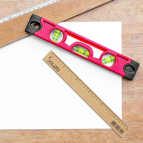 Regua Souza 30 Cm Madeira Mdf Resistente