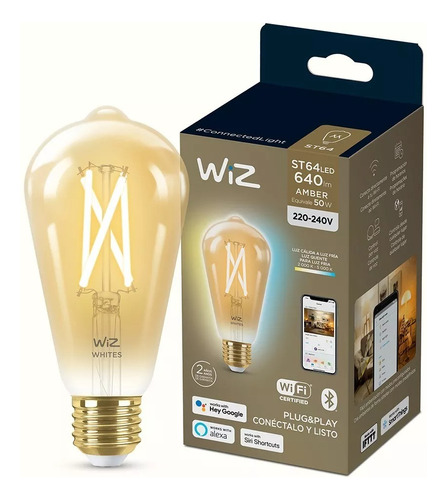 Lámpara Led Inteligente Philipswiz 6,9w E27 Ámbar Luz Calida
