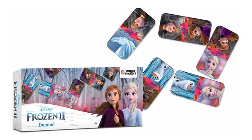 Frozen 2 Disney Domino Con 30 Fichas Grandes Elsa Anna Olaf