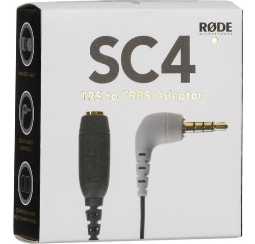 Imagen 1 de 8 de Rode Sc4 Cable Adaptador 3.5mm Trs A Trrs Celular Smartphone