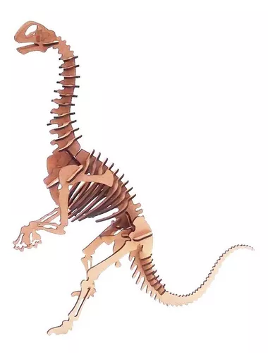 Dinossauro Dimeterodon p/ montar, Quebra-Cabeça 3D, 30 peças, Brinquedo e  decoração MDF