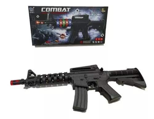 Metralhadora Fuzil M16 Som E Luz Militar Arma 52cm - SF Combat -  Brincadeiras de Faz de Conta - Magazine Luiza