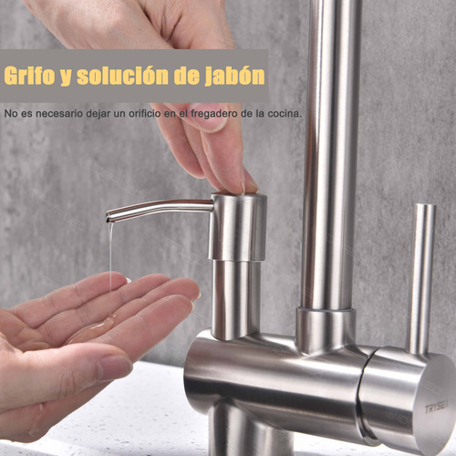 El Grifo De La Cocina Con Jabón Líquido Puede Girar 360 ° Y