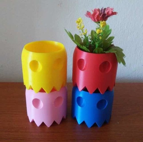 Maceta Para Suculentas O Captus Temática Pac Man X 1 Unidad