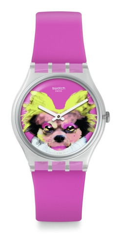 Reloj Swatch Pinkapippa Ge267 Color de la correa Morado Color del fondo Morado