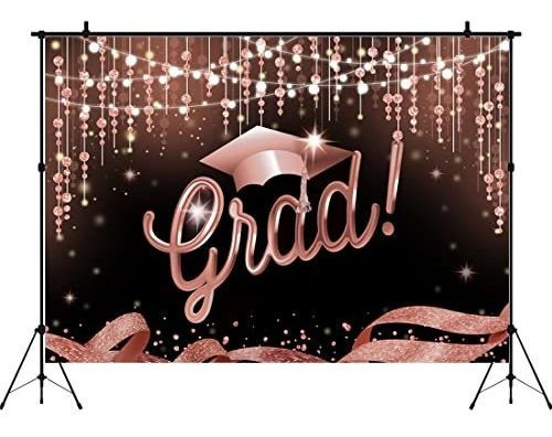 Aperturee 5x3ft Rose Gold Congrats Grad Backdrop P8xhp