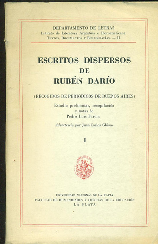 Escritos Dispersos De Ruben Dario