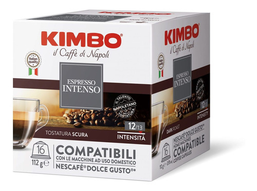 Cápsulas Café Espresso Kimbo Intenso Compatible Dolce Gusto 