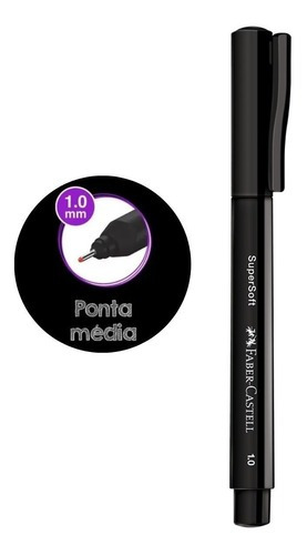 Canetinha Super Soft Pen 1.0mm Ponta Media Faber Castell