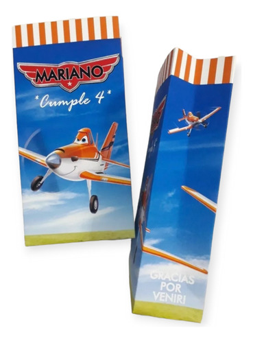 Bolsitas Golosineras Personalizadas Aviones Dusty