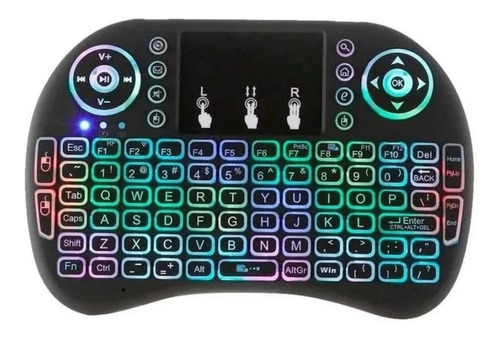 Mini Teclado Air Mouse Para Smart Luz Colores