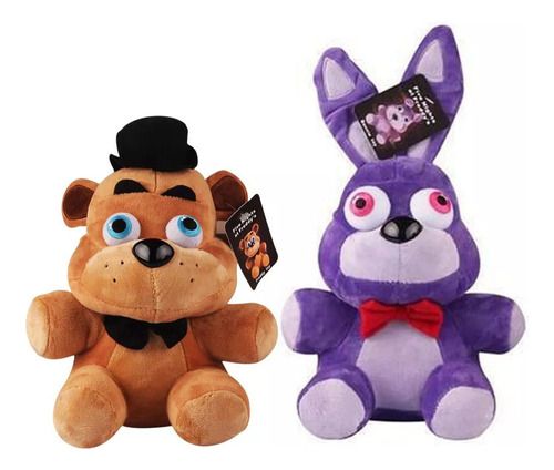 Xzc 2 Juguetes De Peluche Fnaf Bonnie Freddy, Bonito Juego