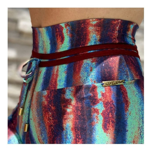 Imagem 5 de 6 de Calça Leg Cintura Alta Com Franzido Efeito Empina Bumbum 580