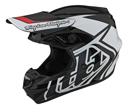 Capacete Troy Lee Tld1 Versao Gp Overload Masculino Feminino Cor Preto - Branco Tamanho do capacete 56