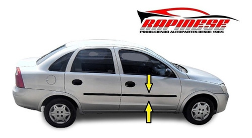  Baguetas Chevrolet Corsa 2 2008  Neg Puerta  Delantera Der