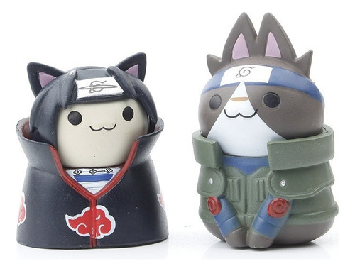 Figura De Acción De Naruto Kit 8 Bonecos Gato Modelo Q Versi