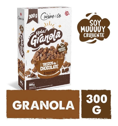 Nueva! Granola Cuisine & Co Chips Chocolate 300g Importada