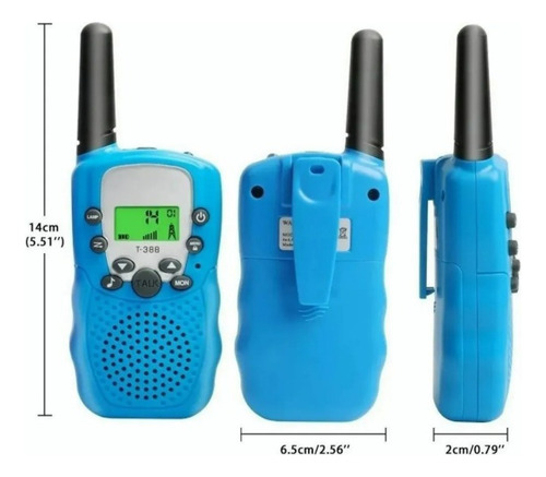 . Radio Walkie Talkie For Niños Con Banda De 8 Km, Paquete