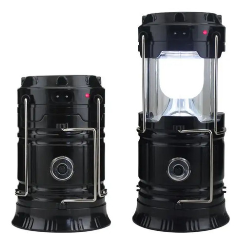 Lanterna Recarregável Led Lampião Solar Camping Pesca Mecanico