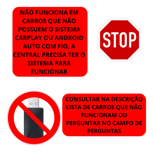 Adaptador Car Play /android Auto Wireless Sem Fio Automático