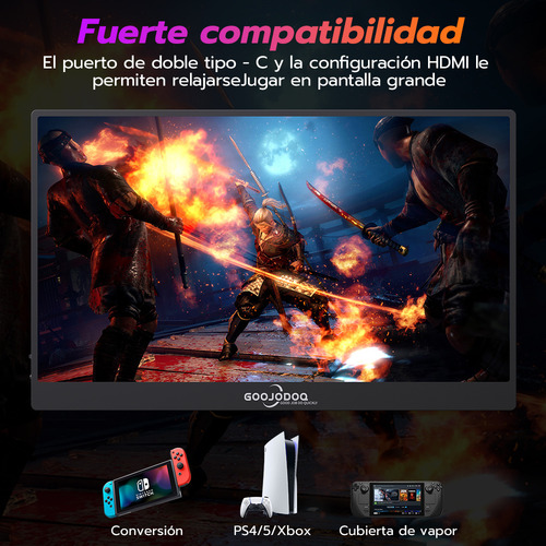 Monitor Portátil 15.6'' 1080p Lcd Para Laptop, Pc, Mac, Ps