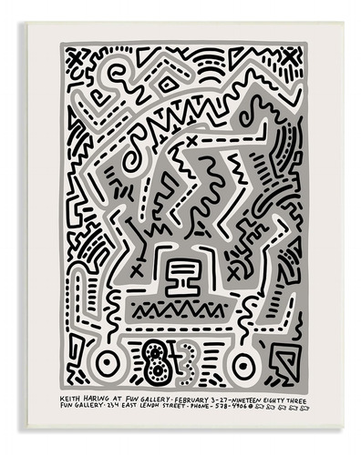 Keith Haring - Texto Monocromático Estilo Pop, Diseño...