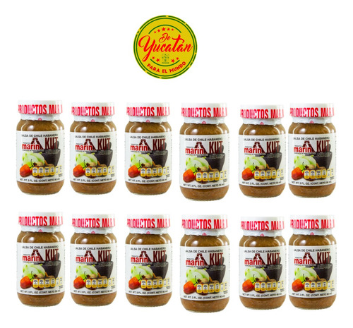 12 Salsa Habanera Maya Kut Marin 90ml Estilo Maya