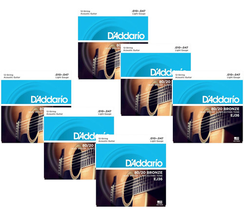 D'addario Ej36 - Paquete De 3 Cuerdas De Guitarra Acustica D