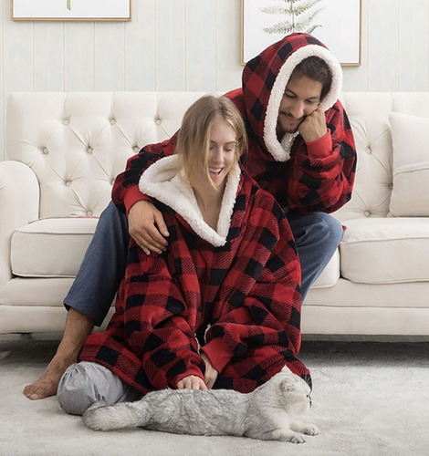 Imagen 4 de 5 de Sudadera Sherpa, Cobija, Chamarra Para Hombre Mujer
