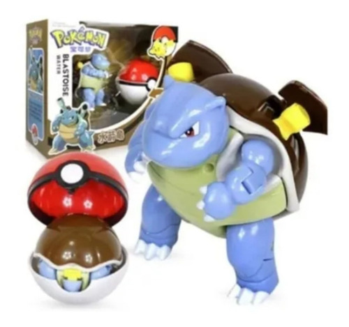 Imagem 1 de 3 de Boneco Pokemon Blastoise Entra Pokebola Pronta Entrega