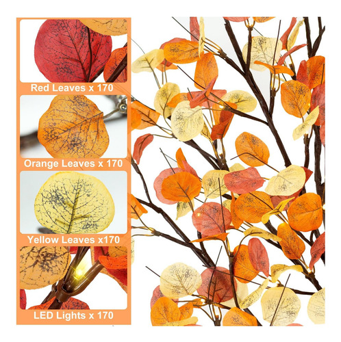 Árbol Artificial De Otoño Iluminado 2.13 M Remon
