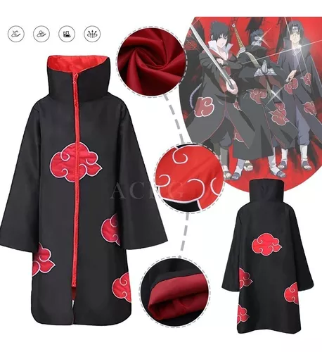 Naruto Akatsuki Cloak Anime Cosplay Costume Set Halloween Cosplay Longo  Cloak