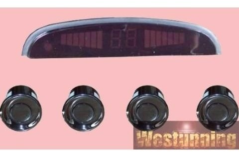 Imagen 4 de 7 de Sensor De Estacionamiento 4 Sensores C/ Display Led Gris