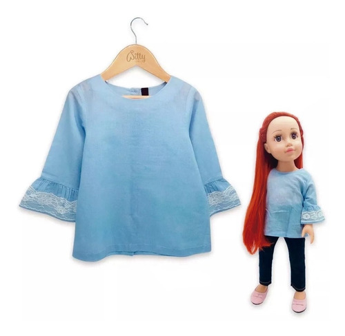 Imagen 2 de 2 de Bff Blusa Se Lista / Be Clever Conjunto Nena Muñeca Ropa Wg