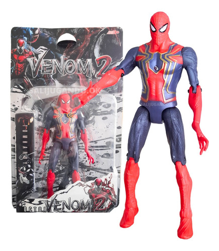 Muñeco Hombre Araña Articulado 17cm Luz Compatible Spiderman